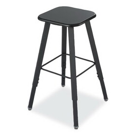 Safco SAF1205BL AlphaBetter Adjustable-Height Student Stool, Backless, Supports Up to 250 lb, 35.5" Seat Height, Black