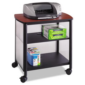 Safco SAF1857BL Impromptu Machine Stand, One-Shelf, 26-1/4w X 21d X 26-1/2h, Black/cherry