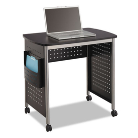 Safco SAF1907BL Scoot Computer Desk, 32-1/4w X 22d X 30-1/2h, Black/silver