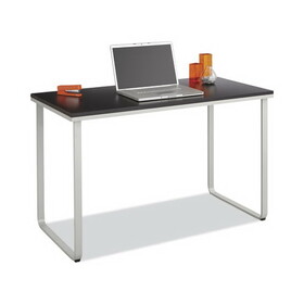 Safco SAF1943BLSL Steel Desk, 47.25" x 24" x 28.75", Black/Silver