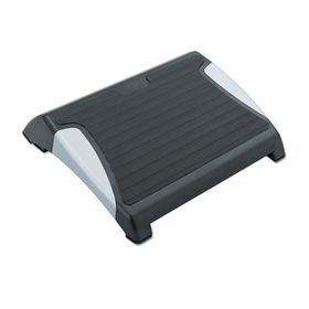 Safco SAF2120BL Restease Adjustable Footrest, 15-1/2w X 13-3/4d X 3-1/4 To 5h, Black/silver