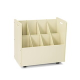 SAFCO PRODUCTS SAF3045 Laminate Mobile Roll Files, Eight Compartments, 30-1/8 X 15-3/4 X 29-1/4, Putty