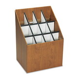 SAFCO PRODUCTS SAF3079 Corrugated Roll Files, 12 Compartments, 15w X 12d X 22h, Woodgrain