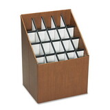 SAFCO PRODUCTS SAF3081 Corrugated Roll Files, 20 Compartments, 15w X 12d X 22h, Woodgrain