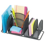 SAFCO PRODUCTS SAF3251BL Deluxe Organizer, Six Compartments, Steel, 12 1/2 X 5 1/4 X 5 1/4