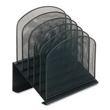 SAFCO PRODUCTS SAF3257BL Mesh Desk Organizer, Five-Tiered Sections, Steel, 11 1/4 X 7 1/8 X 11 5/8, Black