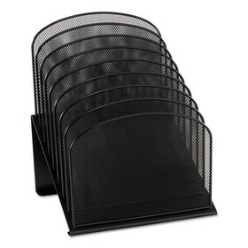 SAFCO PRODUCTS SAF3258BL Mesh Desk Organizer, Eight Sections, Steel, 11 1/4 X 10 7/8 X 13 3/4, Black