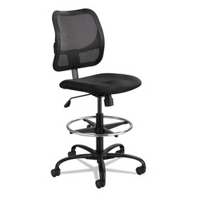 Safco SAF3395BL Vue Series Mesh Extended Height Chair, Acrylic Fabric Seat, Black