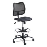 Safco SAF3395BV Vue Series Mesh Extended Height Chair, Vinyl Seat, Black