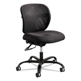 Safco SAF3397BL Vue Intensive-Use Mesh Task Chair, Supports Up to 500 lb, 18.5" to 21" Seat Height, Black