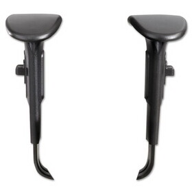 Safco SAF3399BL Adjustable T-Pad Arms for Safco Alday and Vue Series Task Chairs and Stools, 3.5 x 10.5 x 14, Black, 2/Set