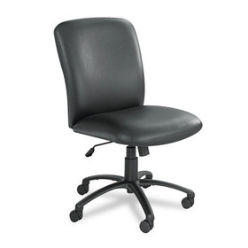 Safco SAF3490BV Uber Big/Tall Series High Back Chair, Vinyl, Supports Up to 500 lb, 19.5" to 23.5" Seat Height, Black