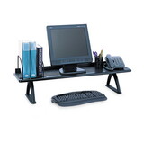 SAFCO PRODUCTS SAF3603BL Value Mate Desk Riser, 100-Pound Capacity, 42 X 12 X 8, Black