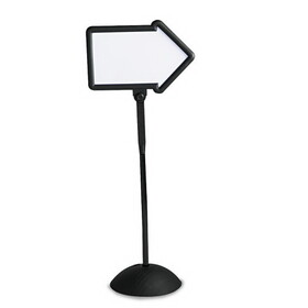 SAFCO PRODUCTS SAF4173BL Double-Sided Arrow Sign, Dry Erase Magnetic Steel, 25 1/2 X 17 3/4, Black Frame