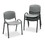 Safco SAF4185CH Stacking Chair, Supports Up to 250 lb, 18" Seat Height, Charcoal Seat, Charcoal Back, Black Base, 4/Carton, Price/CT
