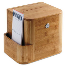 Safco SAF4237NA Bamboo Suggestion Boxes, 10 x 8 x 14, Natural