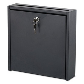 Safco 4258BL Wall-Mountable Interoffice Mailbox, 12w x 3d x 12h, Black