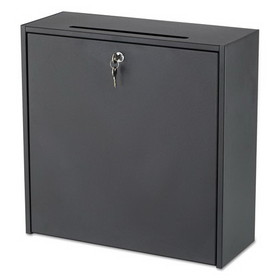 Safco 4259BL Wall-Mountable Interoffice Mailbox, 18w x 7d x 18h, Black
