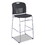 Safco SAF4295BL Vy Sled Base Bistro Chair, Supports Up to 350 lb, 30.5" Seat Height, Black Seat, Black Back, Silver Base, Price/EA
