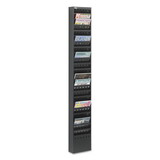 SAFCO PRODUCTS SAF4322BL Steel Magazine Rack, 23 Compartments, 10w x 4d x 65.5h, Black