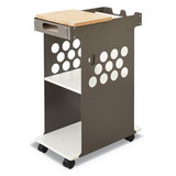 Safco SAF5209WH Mini Rolling Storage Cart, Metal, 3 Shelves, 1 Drawer, 200 lb Capacity, 29.75