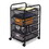 Safco SAF5214BL Onyx Mesh Mobile File with Four Supply Drawers, Metal, 1 Shelf, 4 Drawers, 15.75" x 17" x 27", Black, Price/EA