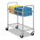 Safco SAF5236GR Dual-Purpose Wire Mail and Filing Cart, Metal, 1 Shelf, 1 Bin, 39" x 18.75" x 38.5", Metallic Gray, Price/EA