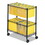 Safco SAF5278BL Two-Tier Rolling File Cart, Metal, 3 Bins, 25.75" x 14" x 29.75", Black, Price/EA
