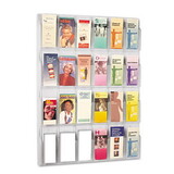 Safco SAF5601CL Reveal Clear Literature Displays, 24 Compartments, 30w X 2d X 41h, Clear