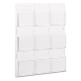 Safco SAF5603CL Reveal Clear Literature Displays, Nine Compartments, 30w X 2d X 36-3/4h, Clear