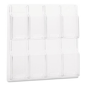 SAFCO PRODUCTS SAF5608CL Reveal Clear Literature Displays, Eight Compartments, 20 1/2w X 20 1/2h, Clear
