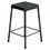 Safco 6605BL Counter-Height Steel Stool, 25" Seat Height, Supports up to 250 lbs., Black Seat/Black Back, Black Base, Price/EA