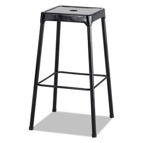 Safco SAF6606BL Bar-Height Steel Stool, Backless, Supports Up to 250 lb, 29" Seat Height, Black