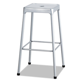 Safco SAF6606SL Bar-Height Steel Stool, Backless, Supports Up to 250 lb, 29" Seat Height, Silver