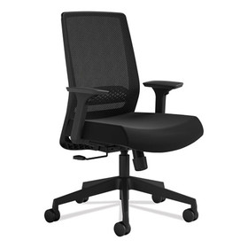 Safco SAF6830BMBL Medina Basic Task Chair, Supports Up to 275 lb, 18" to 22" Seat Height, Black