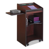 SAFCO PRODUCTS SAF8918MH Executive Mobile Lectern, 25-1/4w X 19-3/4d X 46h, Mahogany