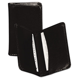 SAMSILL CORPORATION SAM81220 Regal Leather Business Card Wallet, 25 Card Cap, 2 X 3 1/2 Cards, Black