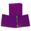 SAMSILL CORPORATION SAMU86308 Fashion View Binder, Round Ring, 11 X 8-1/2, 1" Capacity, Purple, 2/pack, Price/PK