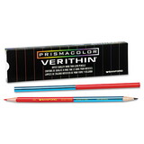 Prismacolor SAN02456 Verithin Double-Ended Colored Pencils, Blue/red, Dozen