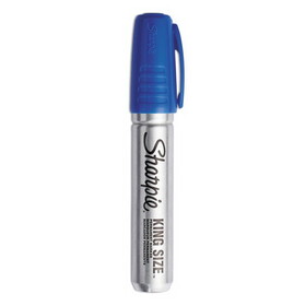 SANFORD INK COMPANY SAN15003 King Size Permanent Marker, Broad Chisel Tip, Blue, Dozen
