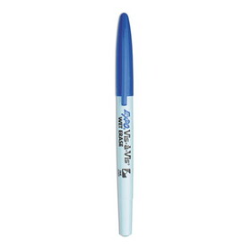 SANFORD INK COMPANY SAN16003 Vis-a-Vis Wet Erase Marker, Fine Bullet Tip, Blue, Dozen
