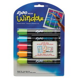 Expo SAN1752226 Neon Dry Erase Marker, Bullet Tip, Assorted, 5/set