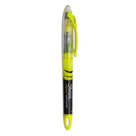 Sharpie SAN1754463 Liquid Pen Style Highlighters, Fluorescent Yellow Ink, Chisel Tip, Yellow/Black/Clear Barrel, Dozen