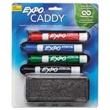 Expo SAN1785294 Whiteboard Caddy Set, Broad Chisel Tip, Assorted Colors, 4/Set