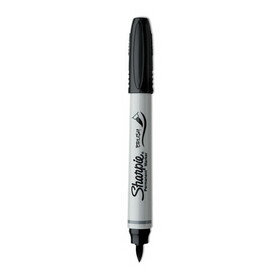 Sharpie SAN1810705 Permanent Marker, Brush Tip, Black, Dozen