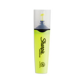Sharpie SAN1897847 Clearview Tank-Style Highlighter, Fluorescent Yellow Ink, Chisel Tip, Yellow/Black/Clear Barrel, Dozen