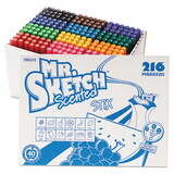 Mr. Sketch SAN1905315 Scented Stix Watercolor Markers, Fine Point, 12 Colors, 216/set