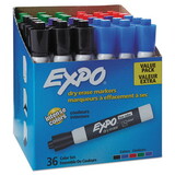 EXPO SAN1921061 Low Odor Dry Erase Marker, Chisel Tip, Assorted, 36/box