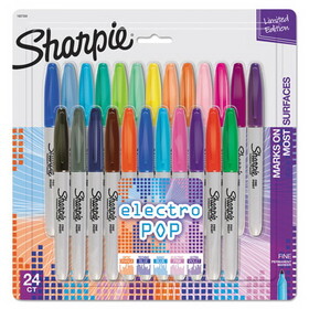 Sharpie SAN1927350 Fine Electro Pop Marker, Fine Point, Assorted, 24/pack
