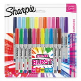 Sharpie SAN1949558 Ultra Fine Tip Permanent Marker, Ultra-Fine Needle Tip, Assorted Classic and Limited Edition Color Burst Colors, 24/Pack